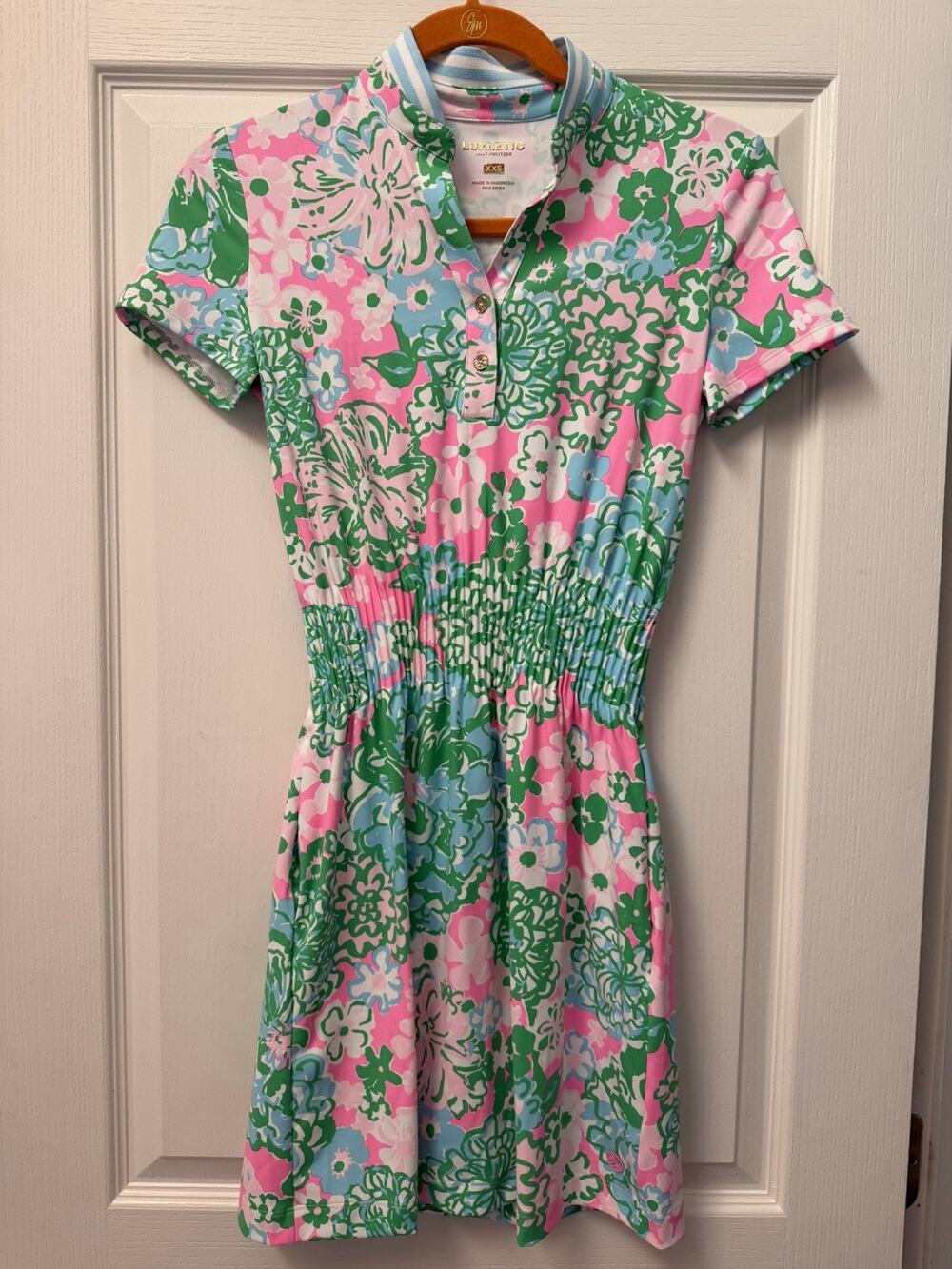 NWT Lilly Pulitzer Luxletic Love Active Dress UPF 50+ Plumes In Bloom XXS - Picture 1 of 10